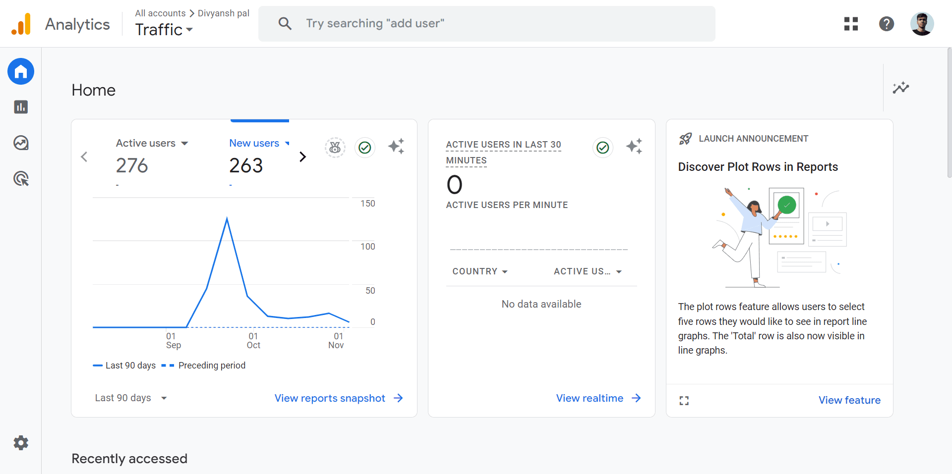 Google Analytics banner